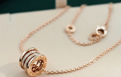 [Rosla Jewelry]ZERO 1 PINK GOLD DIAMOND NECKLACE