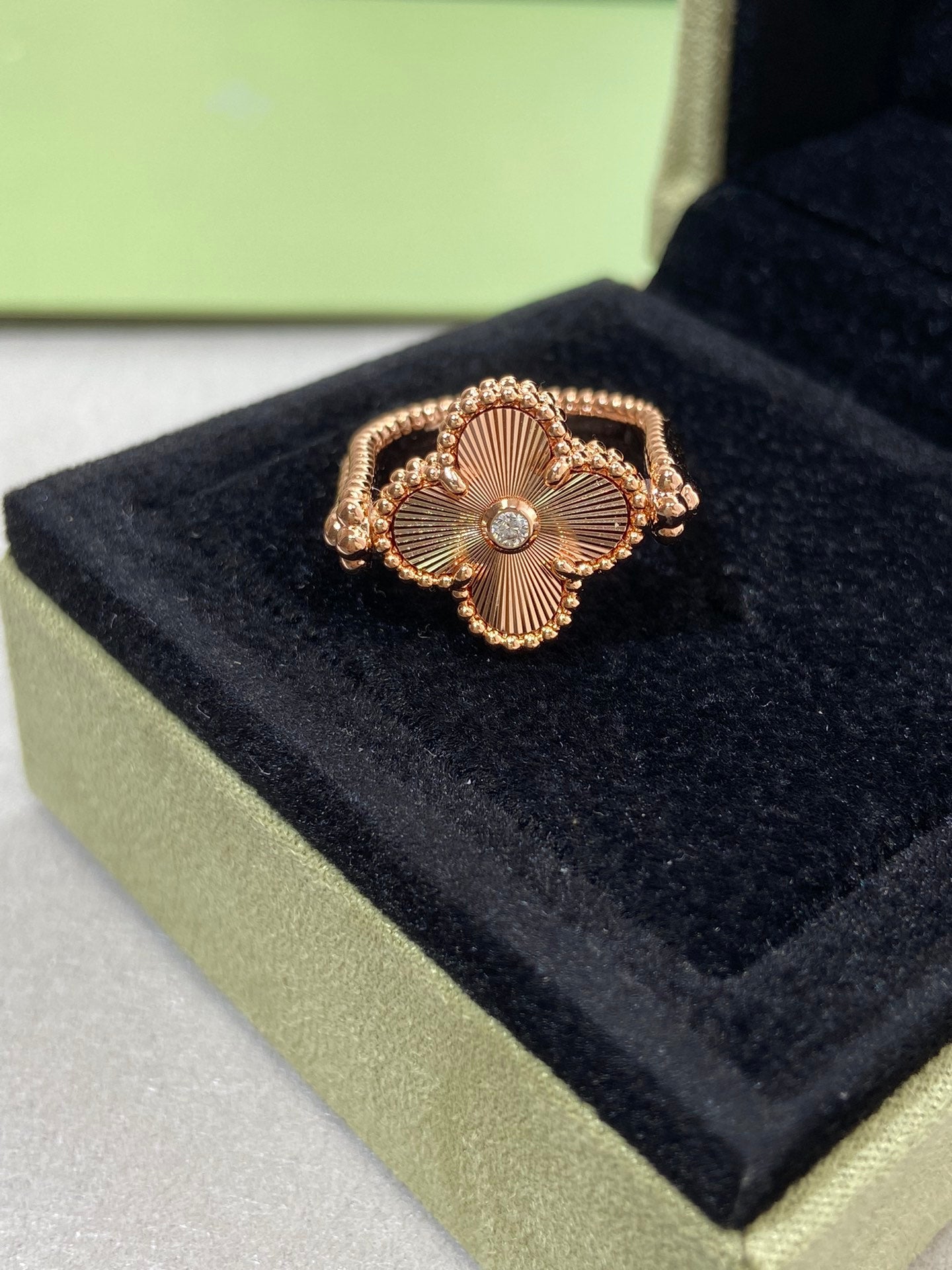 [Rosla Jewelry]CLOVER RIVERSIBLE ROSE GOLD RING