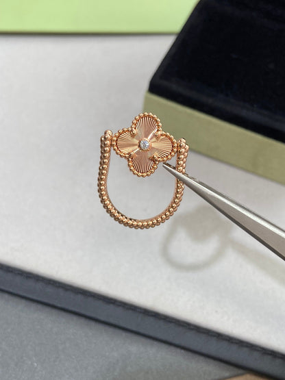 [Rosla Jewelry]CLOVER RIVERSIBLE ROSE GOLD RING