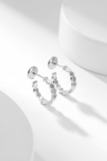 [Rosla Jewelry]BEE LOVE DIAMOND HOOP EARRINGS