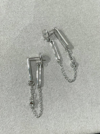 [Rosla Jewelry]CHAINE CHAOS DIAMOND DROP EARRINGS