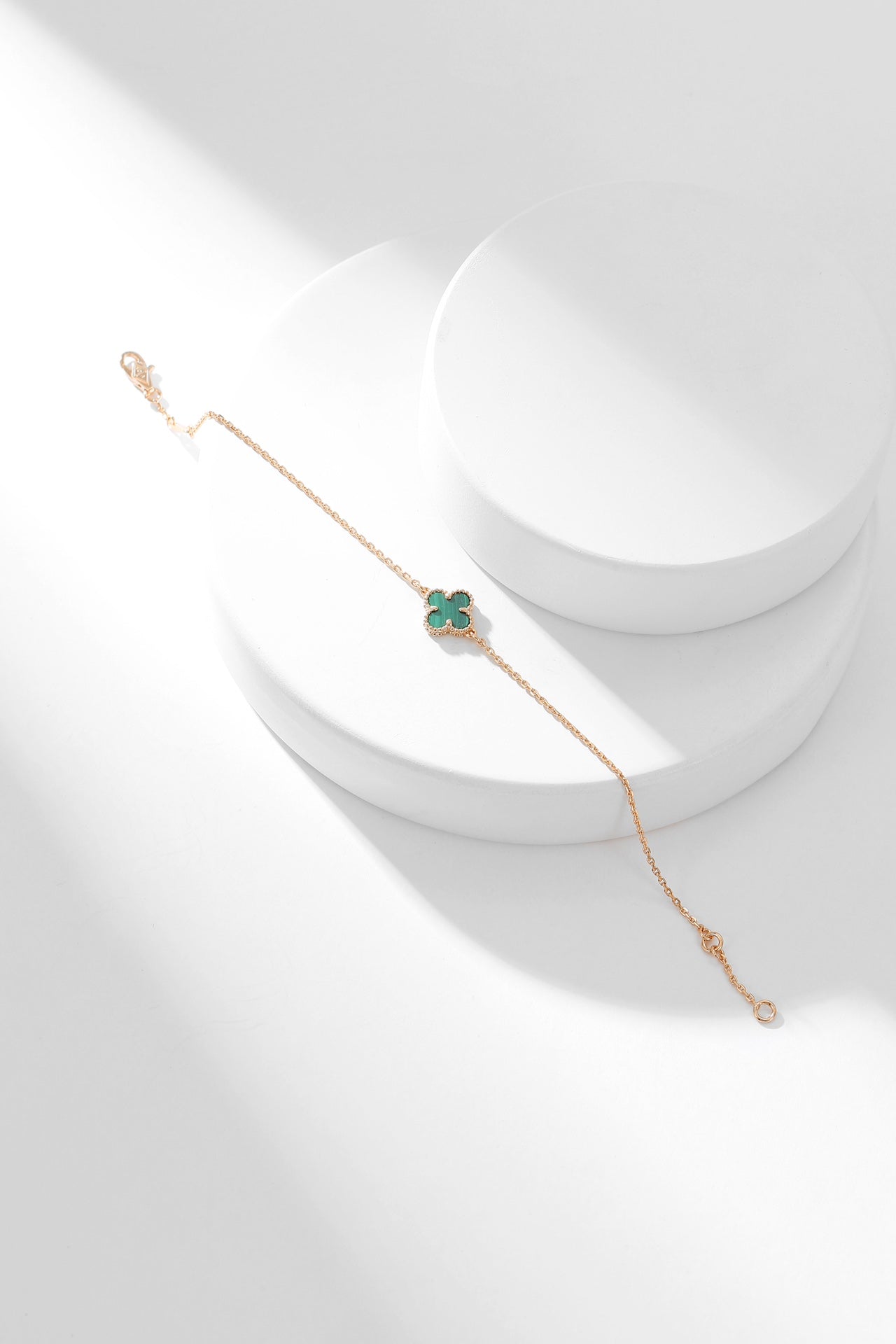 [Rosla Jewelry]CLOVER BRACELET MALACHITE 1 MOTIF