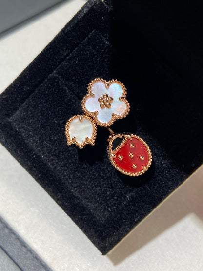 [Rosla Jewelry]LUCKY 3 MOTIF ROSE GOLD RING