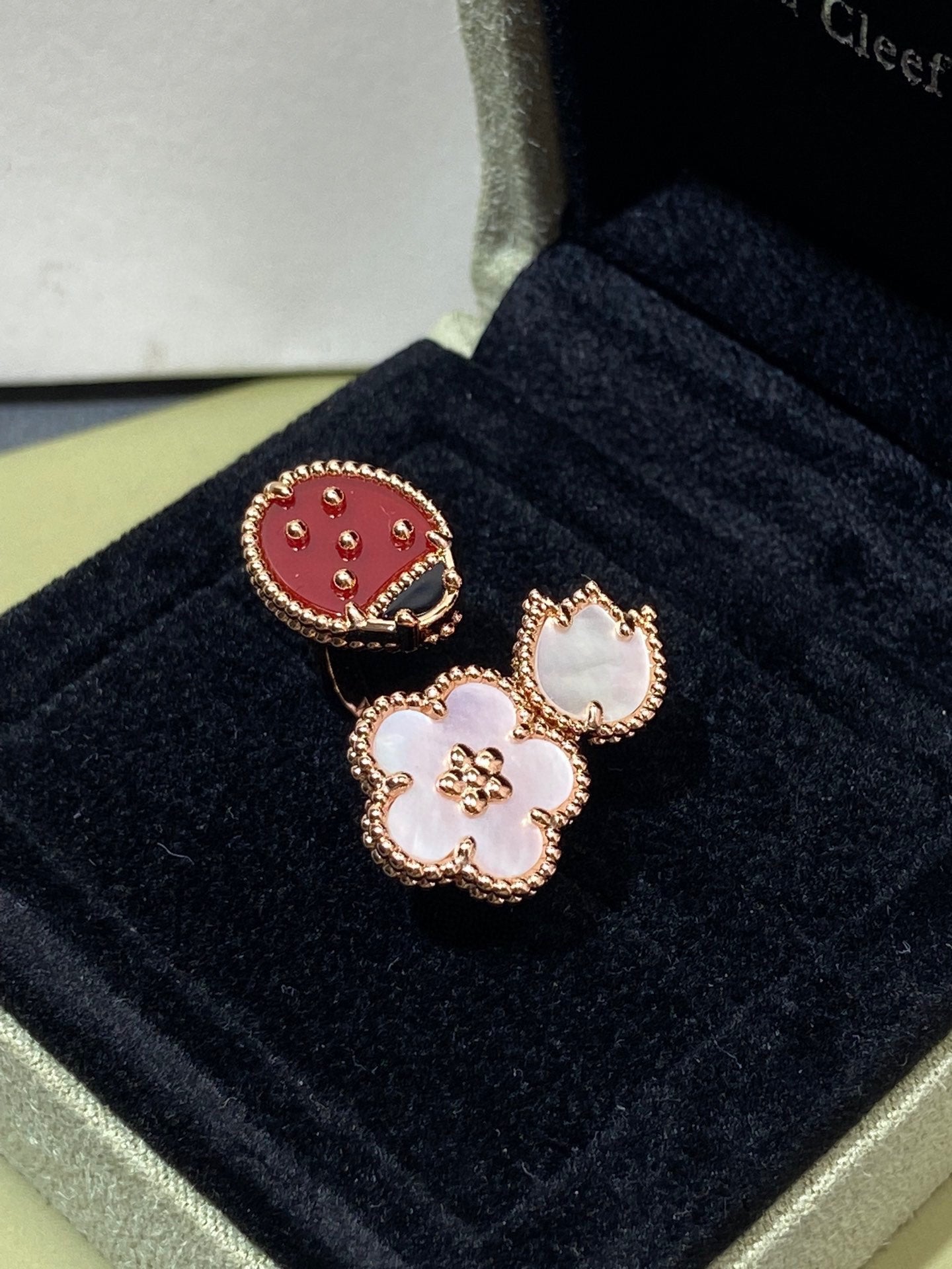 [Rosla Jewelry]LUCKY 3 MOTIF ROSE GOLD RING