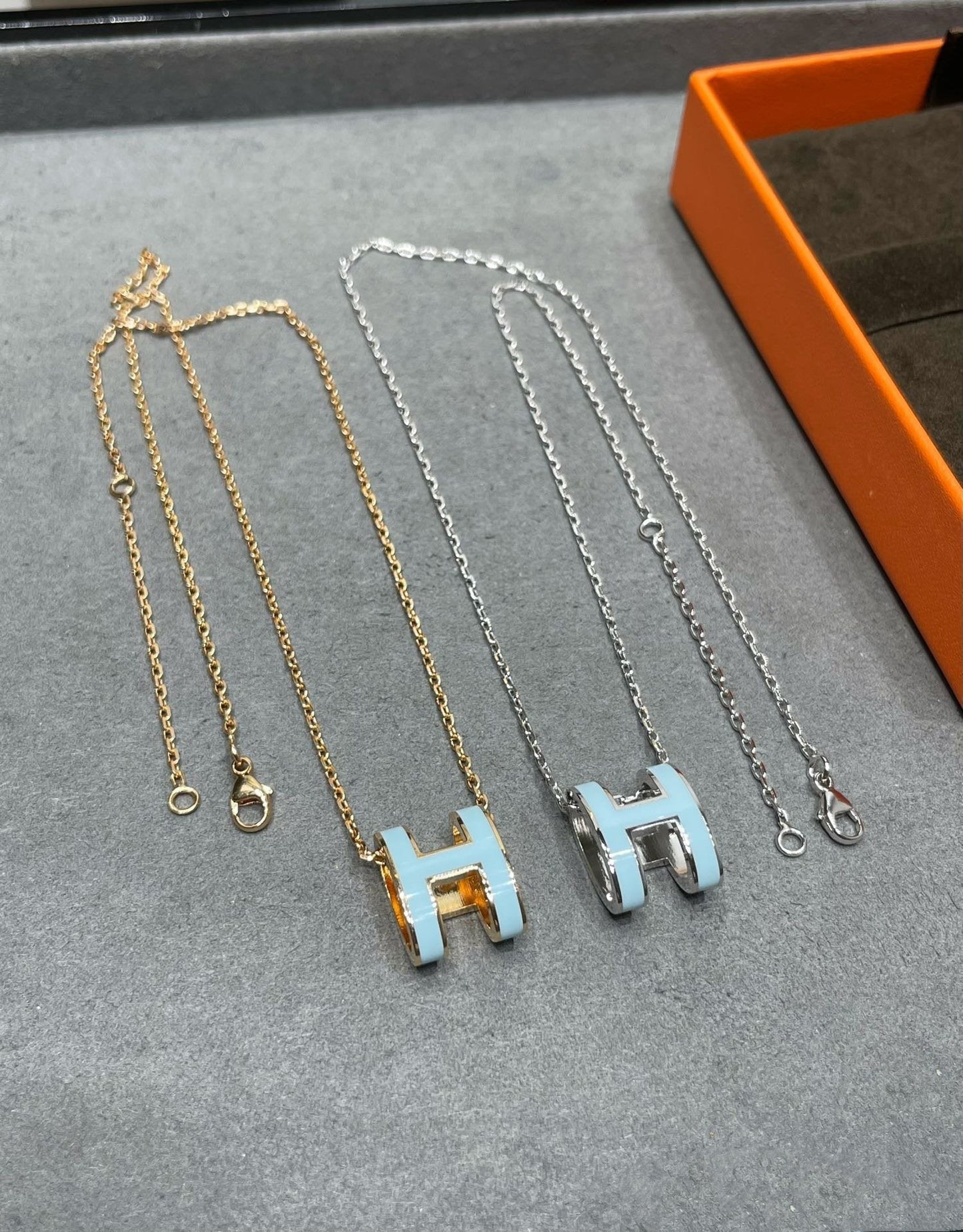 [Rosla Jewelry]POP H SKY BLUE NECKLACE