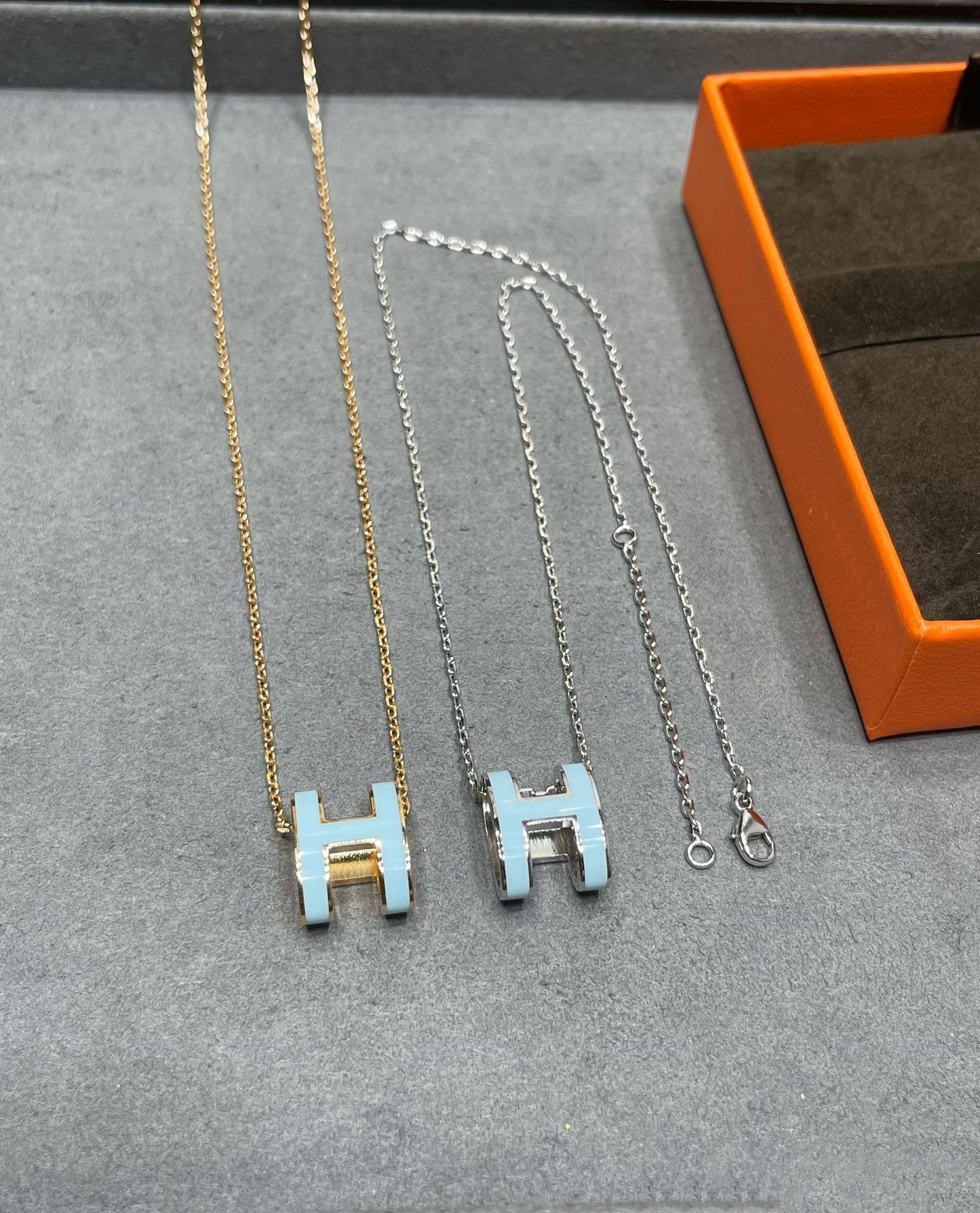 [Rosla Jewelry]POP H SKY BLUE NECKLACE