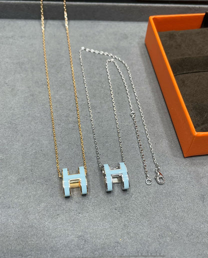 [Rosla Jewelry]POP H SKY BLUE NECKLACE