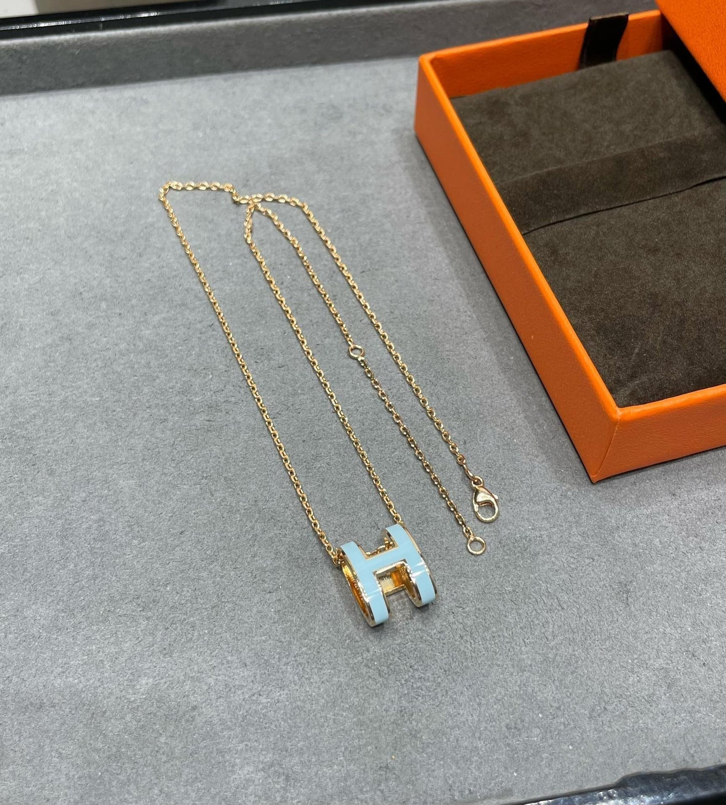 [Rosla Jewelry]POP H SKY BLUE NECKLACE