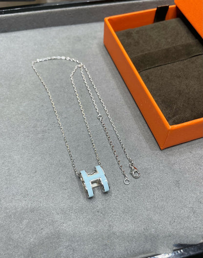 [Rosla Jewelry]POP H SKY BLUE NECKLACE