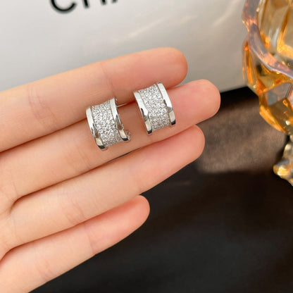 [Rosla Jewelry]ZERO 1 DIAMOND PAVED EARRINGS