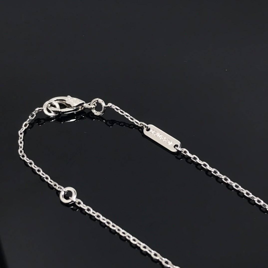 [Rosla Jewelry]CLOVER PIETERSITE SILVER LONG NECKLACE