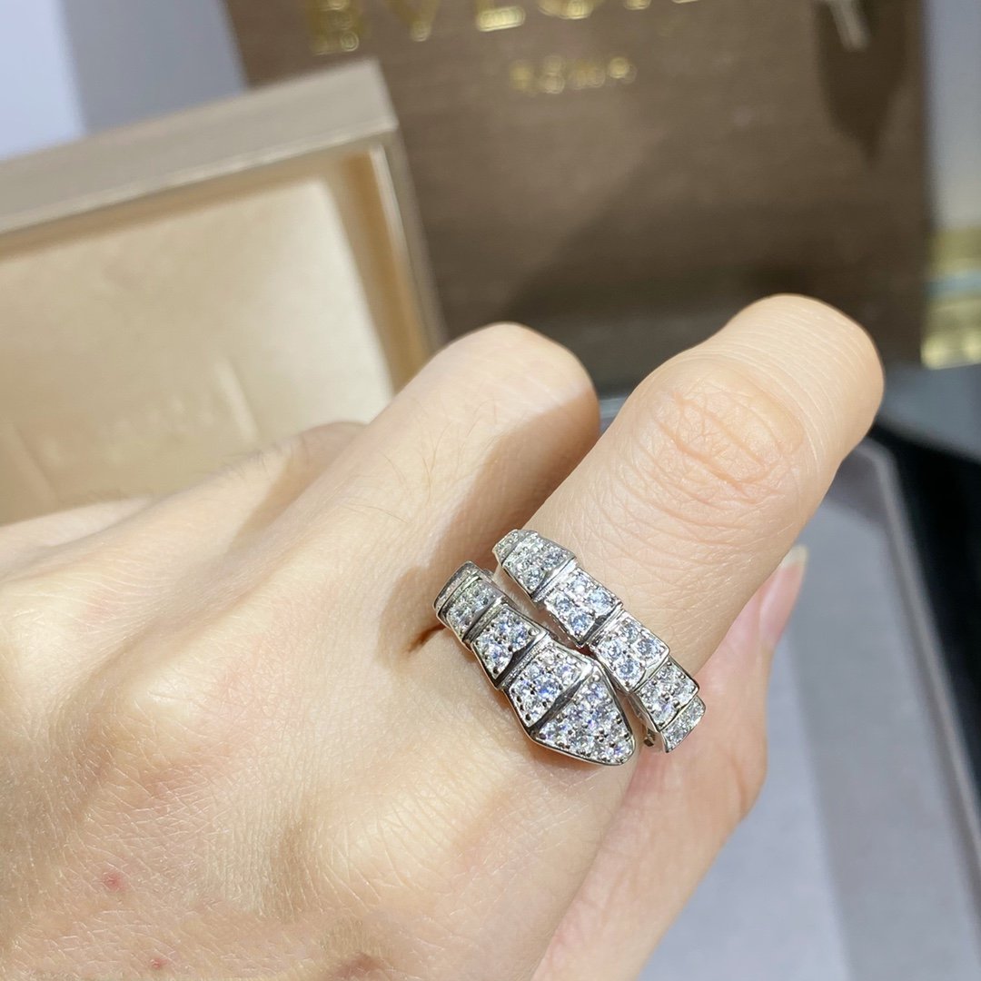 [Rosla Jewelry]SERPENTI RING SILVER DIAMOND PAVED