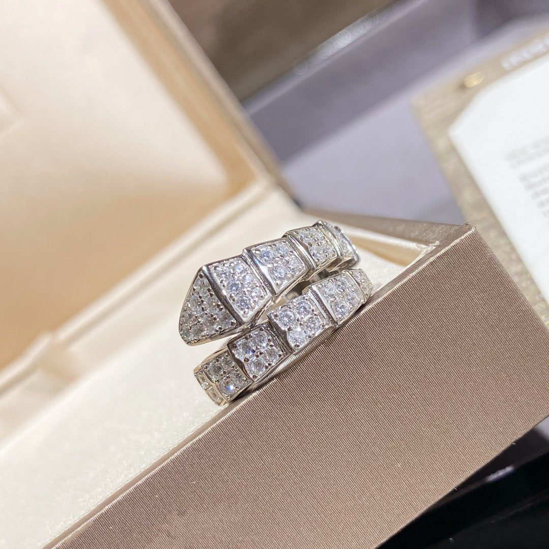 [Rosla Jewelry]SERPENTI RING SILVER DIAMOND PAVED