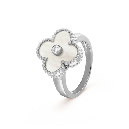 [Rosla Jewelry]CLOVER SILVER MOP DIAMOND RING