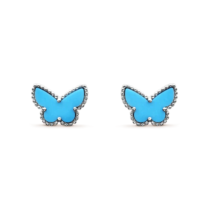 [Rosla Jewelry]BUTTERFLY TURQUOISE EARRINGS SILVER