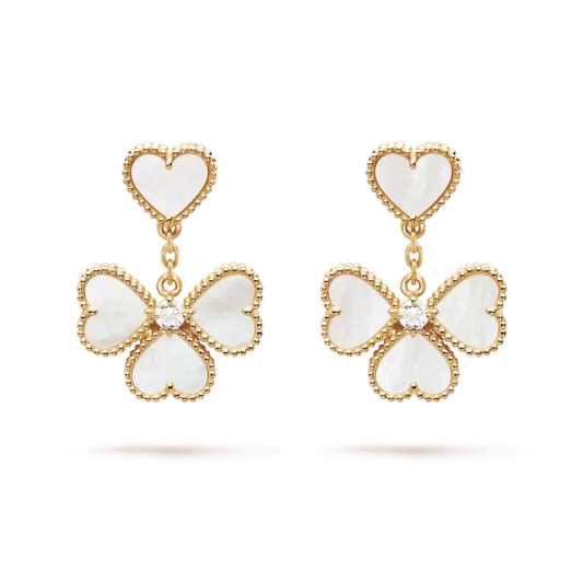 [Rosla Jewelry]CLOVER SWEET WHITE MOP EARRINGS