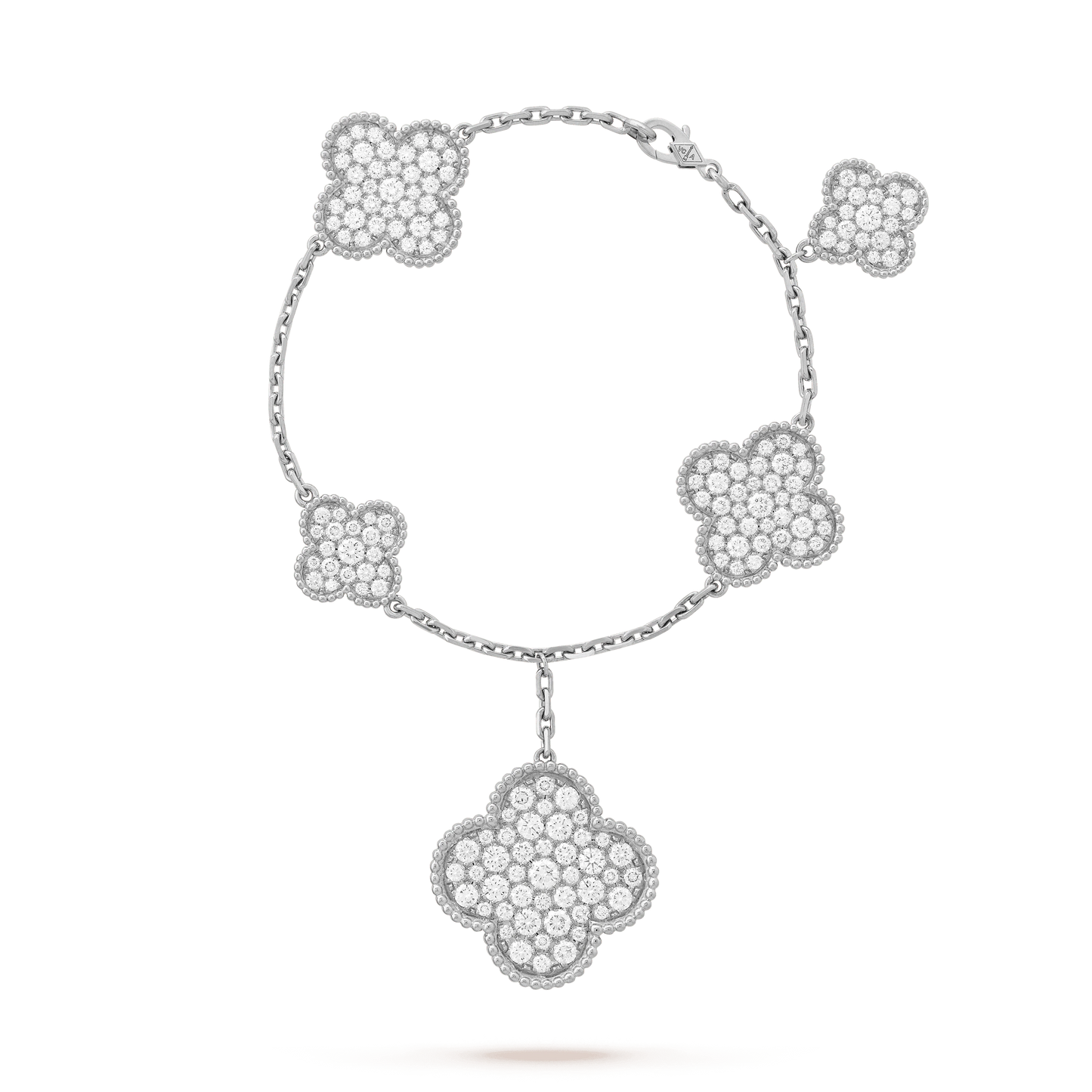 [Rosla Jewelry]CLOVER 6 MOTIFS SILVER DIAMOND BRACELET