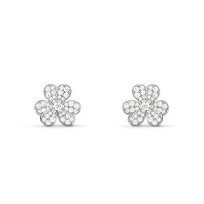 [Rosla Jewelry]CLOVER COMOS DIAMOND EARRINGS SILVER