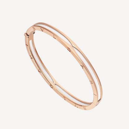 [Rosla Jewelry]ZERO 1 PINK GOLD WITH WHITE CERAMIC BRACELET