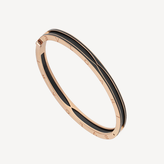 [Rosla Jewelry]ZERO 1 PINK GOLD WITH MATTE BLACK CERAMIC BRACELET