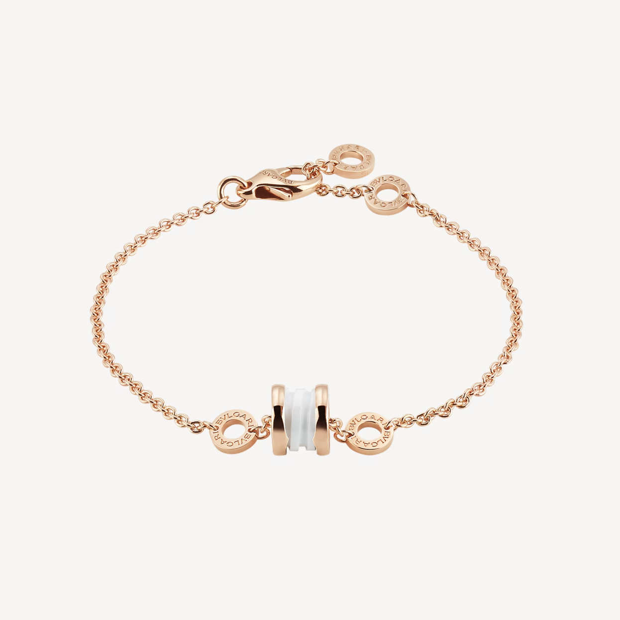 [Rosla Jewelry]ZERO 1 SOFT PINK GOLD AND WHITE CERAMIC BRACELET