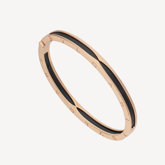 [Rosla Jewelry]ZERO 1 PINK GOLD WITH BLACK CERAMIC BRACELET