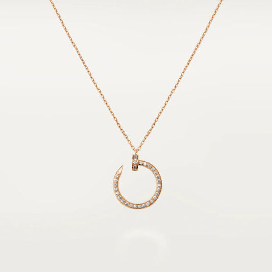 [Rosla Jewelry]JUSTE NECKLACE PINK GOLD DIAMONDS