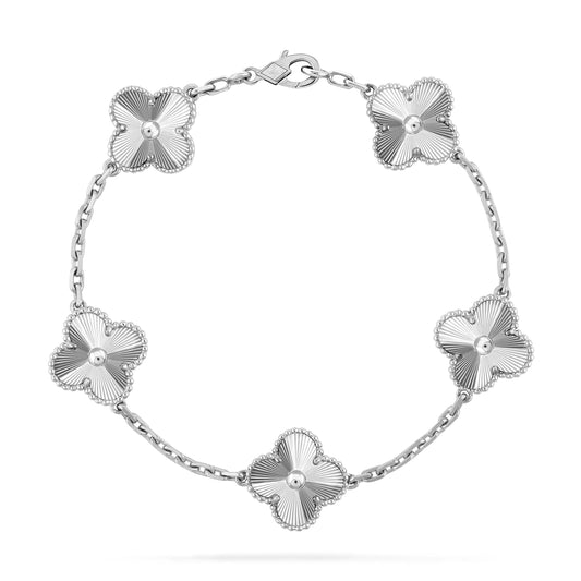 [Rosla Jewelry]CLOVER SILVER 5 MOTIFS BRACELET