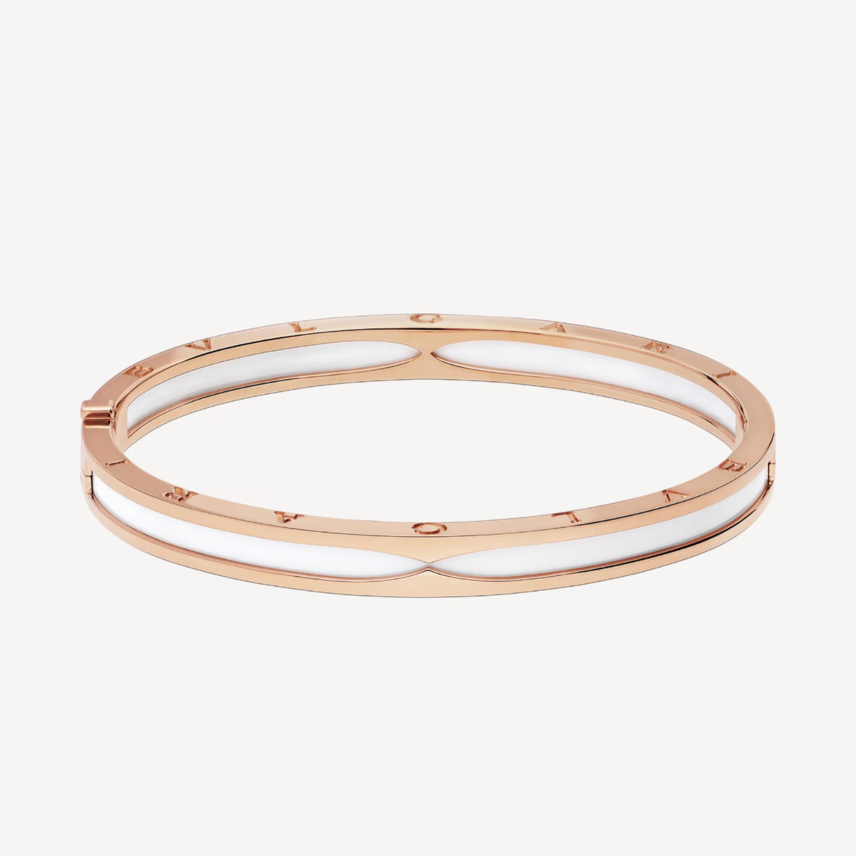 [Rosla Jewelry]ZERO 1 PINK GOLD WITH WHITE CERAMIC BRACELET