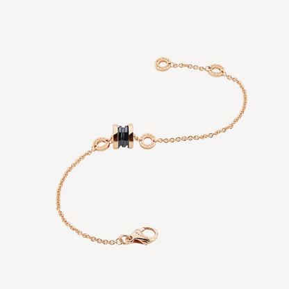 [Rosla Jewelry]ZERO 1 SOFT PINK GOLD AND BLACK CERAMIC BRACELET