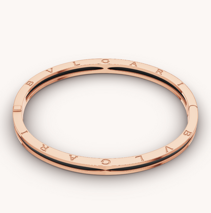 [Rosla Jewelry]ZERO 1 PINK GOLD WITH BLACK CERAMIC BRACELET