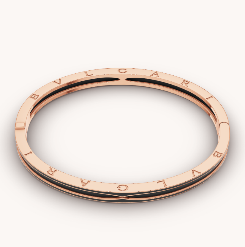 [Rosla Jewelry]ZERO 1 PINK GOLD WITH MATTE BLACK CERAMIC BRACELET