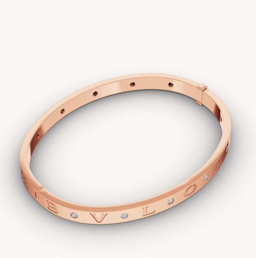 [Rosla Jewelry]ZERO 1 PINK GOLD 12 DIAMONDS BRACELET