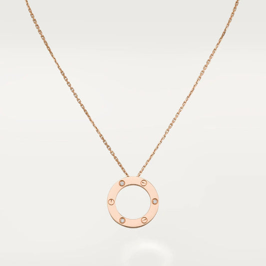 [Rosla Jewelry]LOVE NECKLACE 16MM 3 DIAMONDS