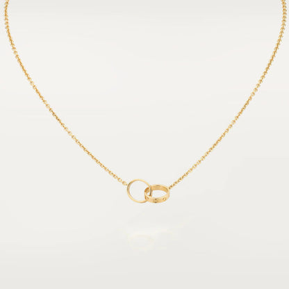 [Rosla Jewelry]LOVE NECKLACE DOUBLE RING GOLD