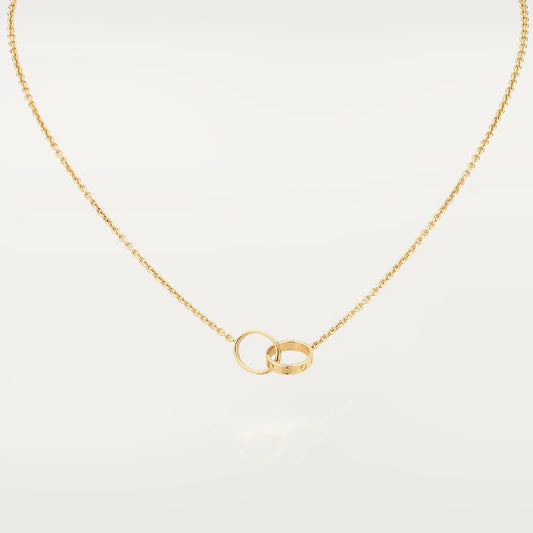 [Rosla Jewelry]LOVE NECKLACE DOUBLE RING GOLD