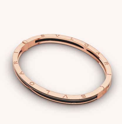 [Rosla Jewelry]ZERO 1 PINK GOLD WITH MATTE BLACK CERAMIC BRACELET