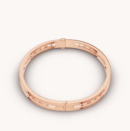 [Rosla Jewelry]ZERO 1 SPIRAL LOGO PINK GOLD BRACELET