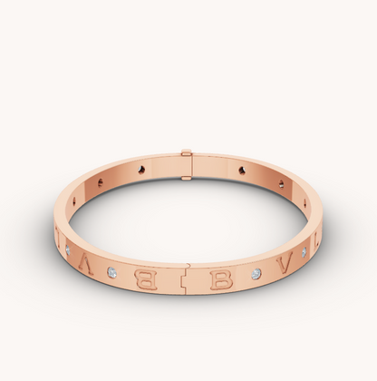 [Rosla Jewelry]ZERO 1 PINK GOLD 12 DIAMONDS BRACELET