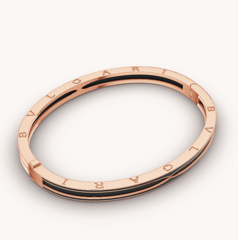 [Rosla Jewelry]ZERO 1 PINK GOLD WITH MATTE BLACK CERAMIC BRACELET