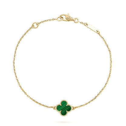 [Rosla Jewelry]CLOVER BRACELET MALACHITE 1 MOTIF