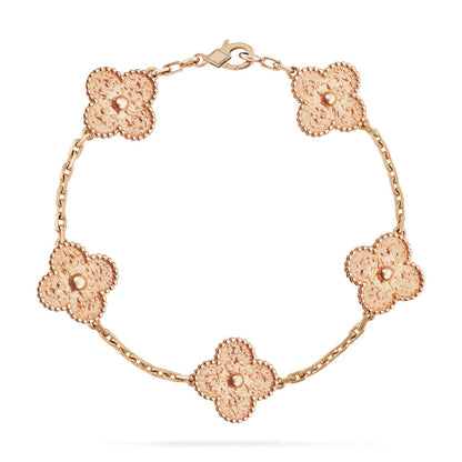 [Rosla Jewelry]CLOVER 5 MOTIFS BRONZING BRACELET