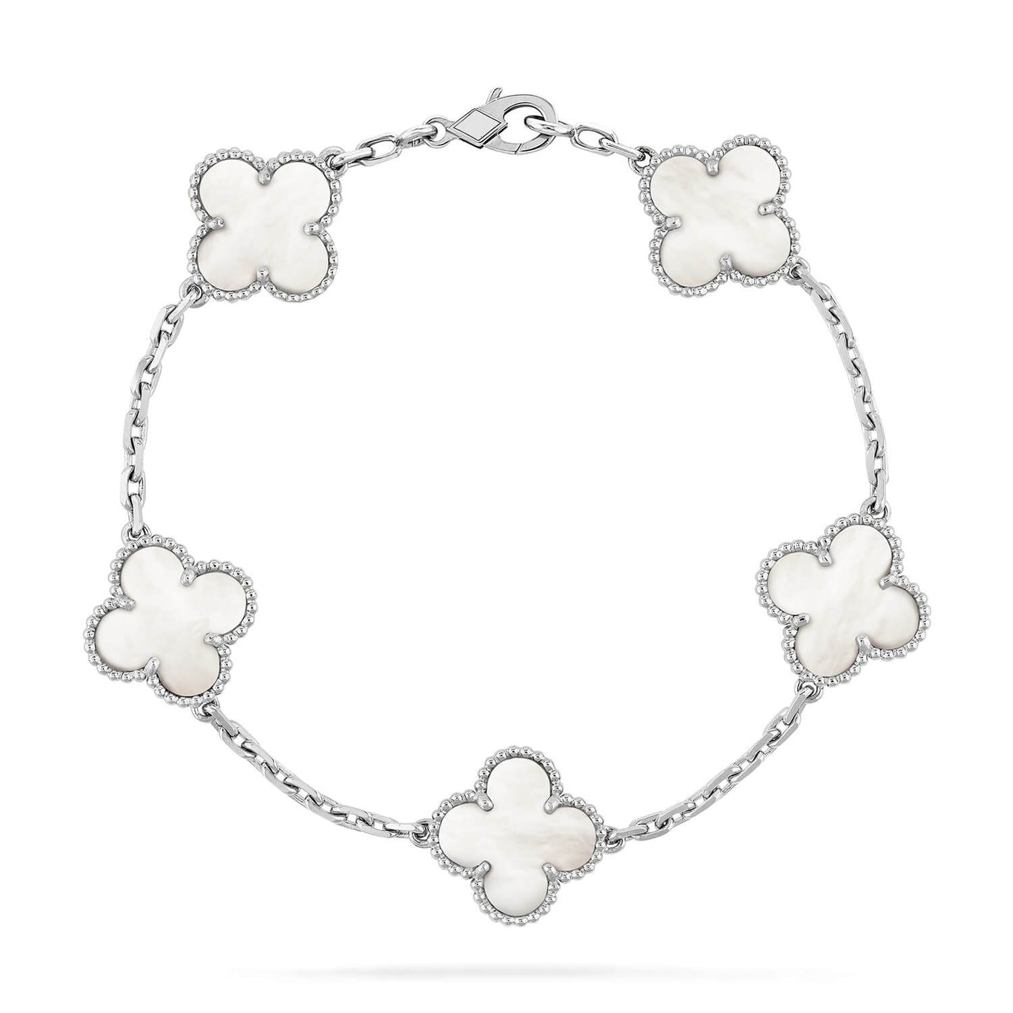 [Rosla Jewelry]CLOVER SILVER MOP 5 MOTIF BRACELET