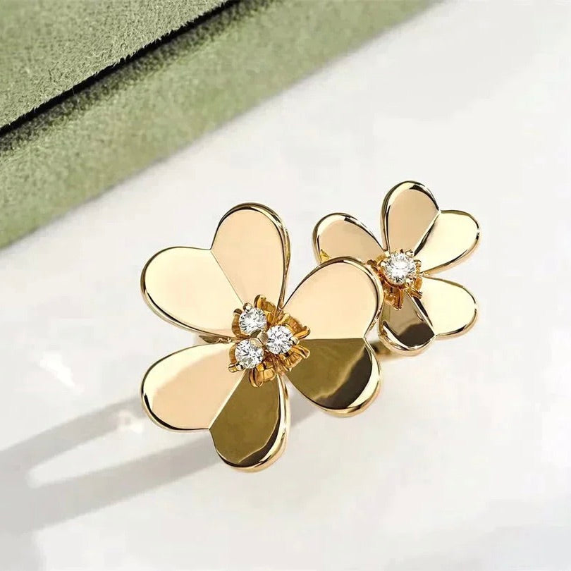 [Rosla Jewelry]CLOVER COMOS GOLD DIAMOND RING