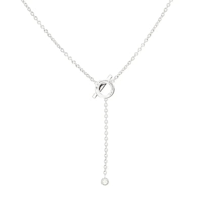 [Rosla Jewelry]FINESSE SILVER DIAMOND NECKLACE