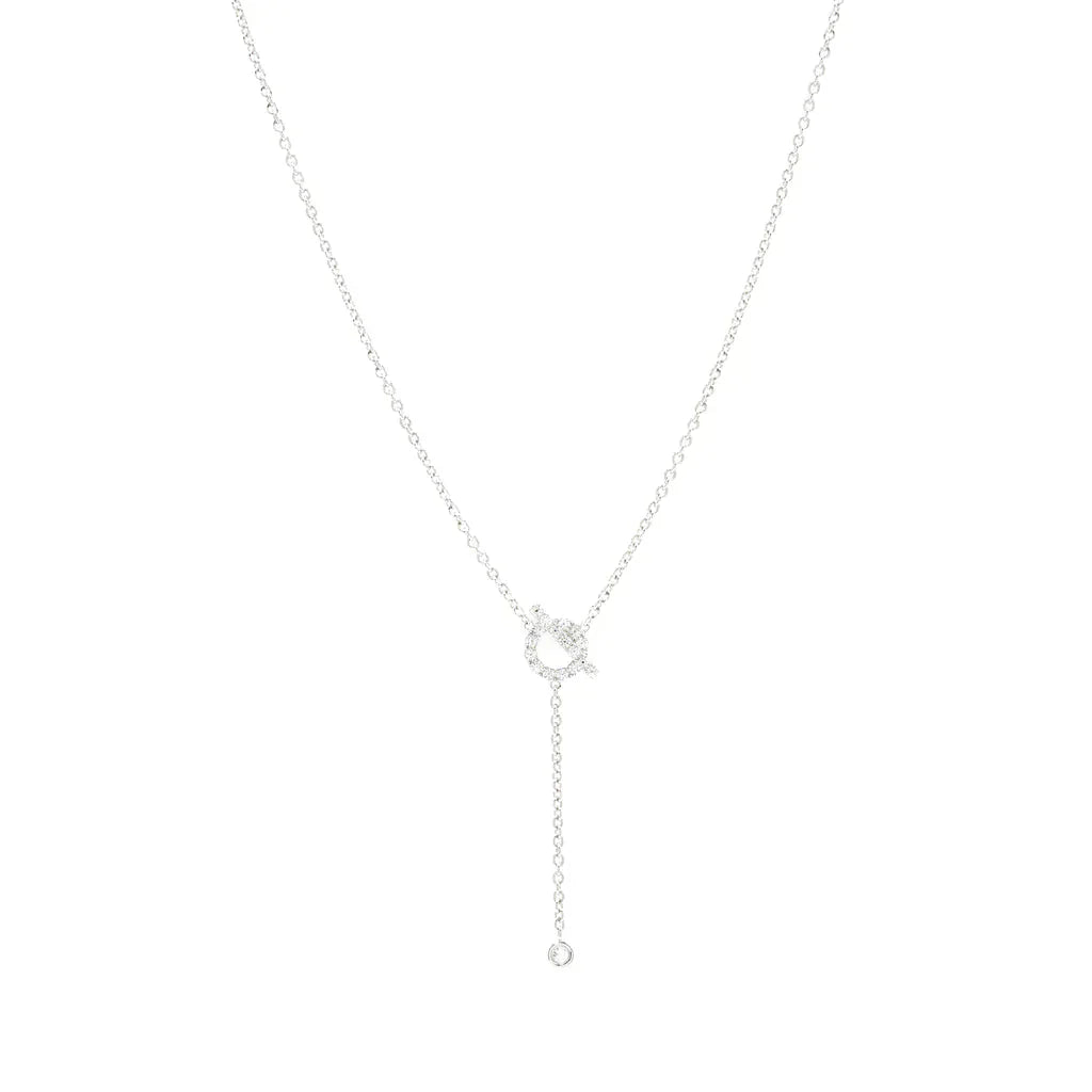 [Rosla Jewelry]FINESSE SILVER DIAMOND NECKLACE