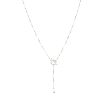 [Rosla Jewelry]FINESSE SILVER DIAMOND NECKLACE