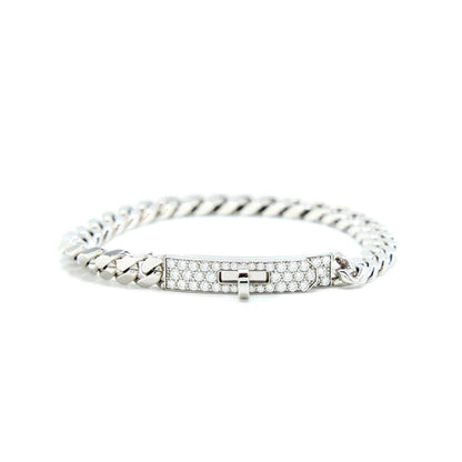 [Rosla Jewelry]KELLY CHAIN SILVER DIAMOND BRACELET