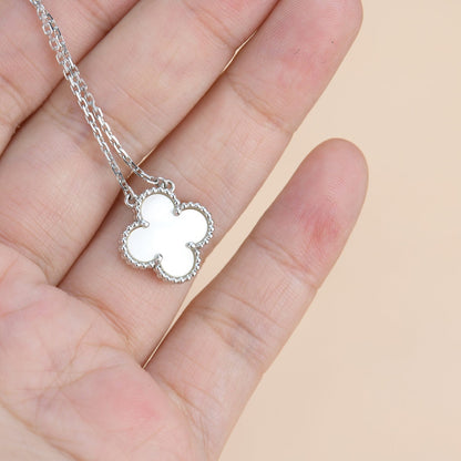 [Rosla Jewelry]CLOVER  15MM WHITE MOTHER-OF-PEARL SILVER