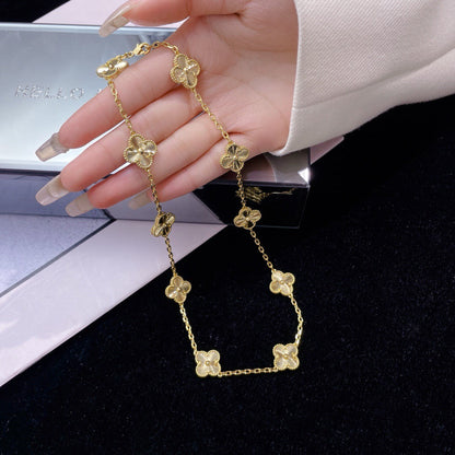 [Rosla Jewelry]CLOVER 10 MOTIFS LASER NECKLACE